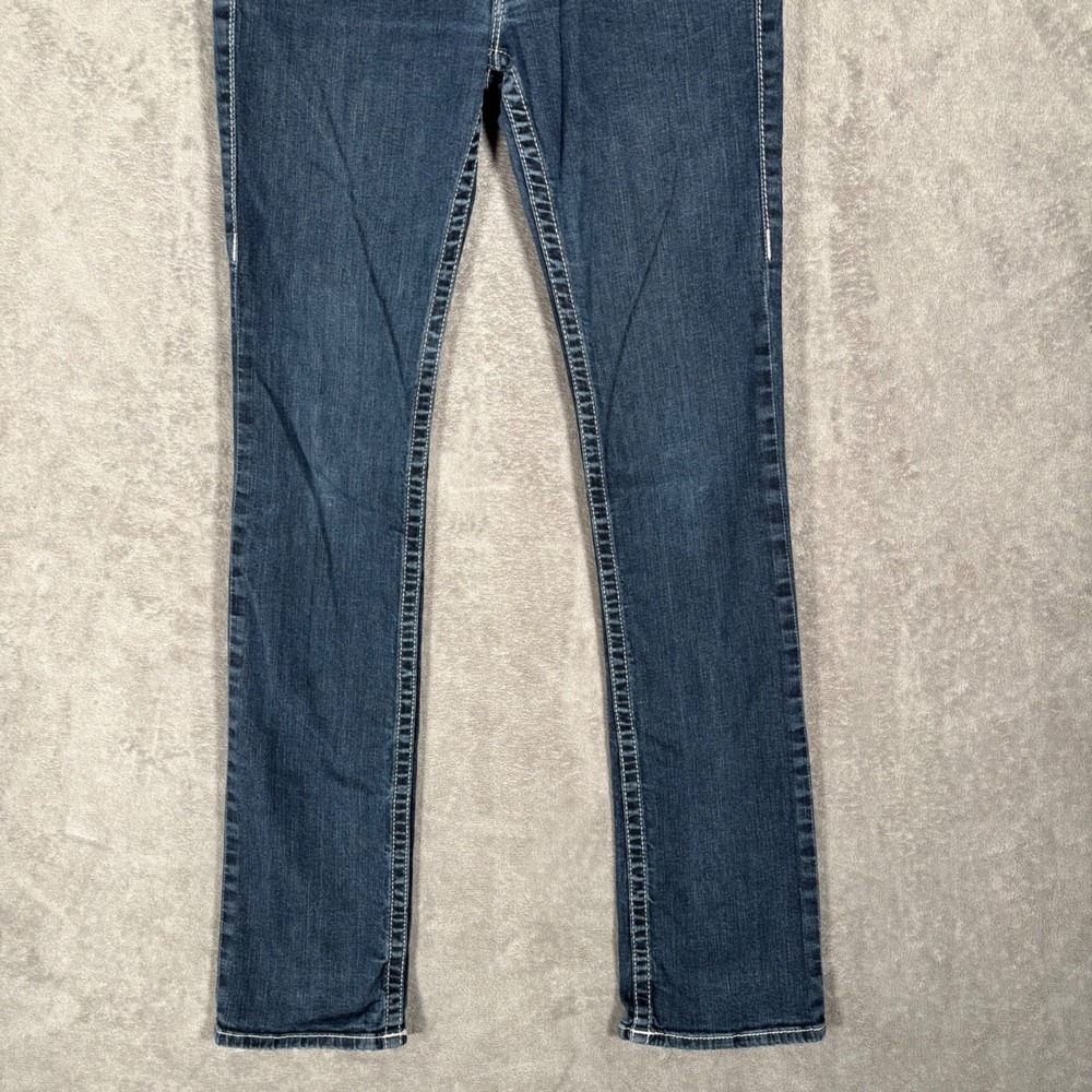 Vintage True Religion Womens Jeans Size 28 Dark Wash USA Rhinestone Embellished - Picture 6 of 16